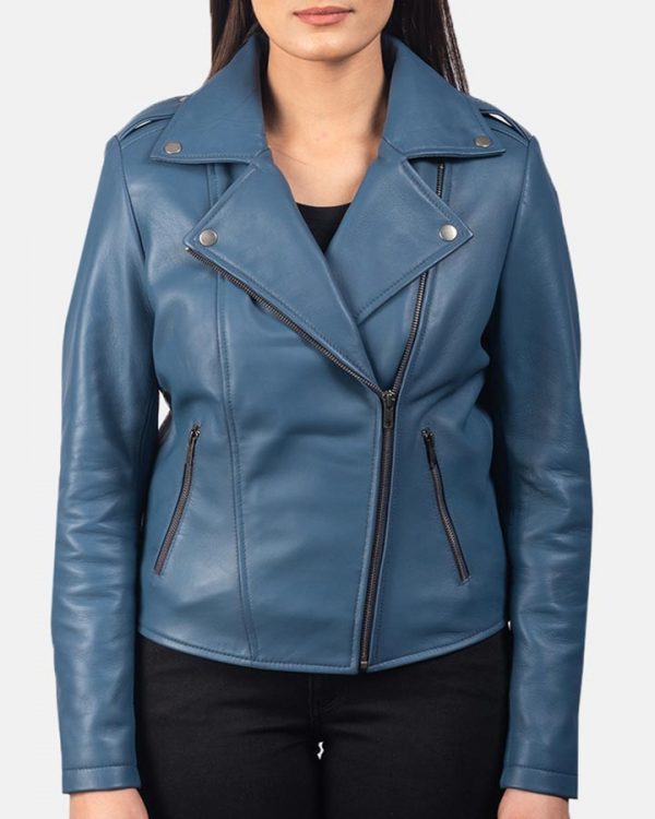 Blueberry Motorcycle Leather Jacket