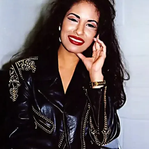 Selena Quintanilla Black Leather Coat