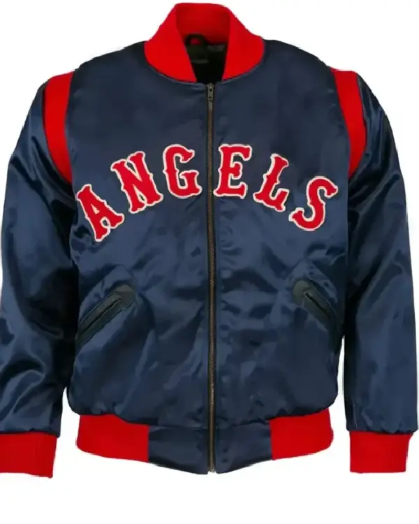 1961 LA Angels Blue Satin Bomber Jacket