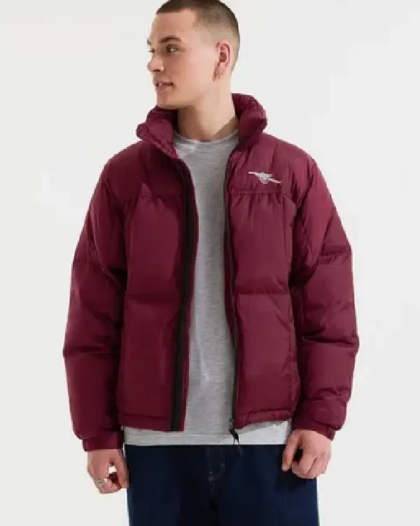 Burgundy Cannon Puffer Jacket