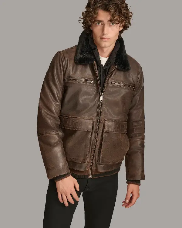 JULIAN FAUX SHEARLING AVIATOR