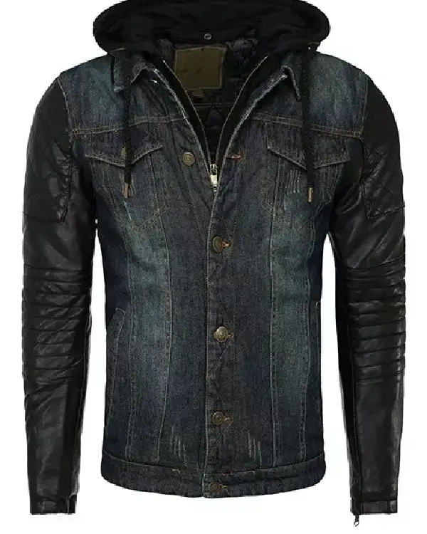 Men Hooded Denim Jacket